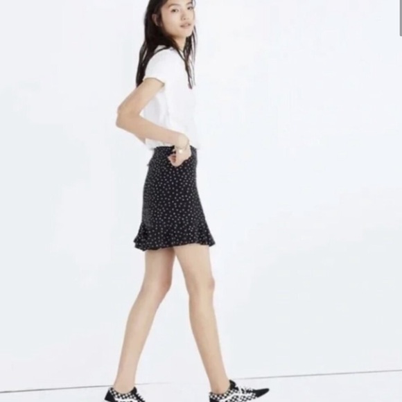 Madewell Silk Skirt in Black/Star Scatter - Picture 6 of 6